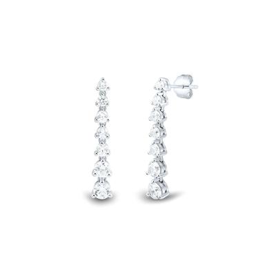 1 1/4 ct. tw. Lab Grown Diamond Dangle Earrings in 14K White Gold