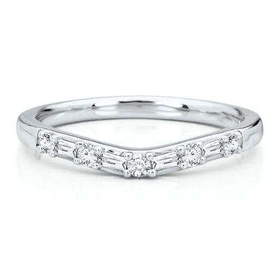 1/5 ct. tw. Diamond Contour Band in 14K White Gold
