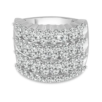 Seven-Row Diamond Wedding Band in 10K White Gold (3 ct. tw.)