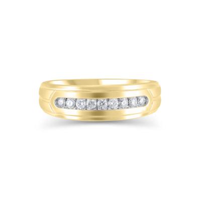 Men's Diamond Band in 14K Yellow Gold (1/4 ct. tw.)