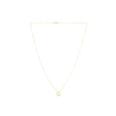 "G" Initial Necklace in 14K Yellow Gold