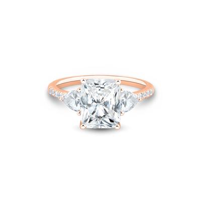 Lab Grown Diamond Radiant-Cut Engagement Ring in 14K Rose Gold (3 1/2 ct. tw.)