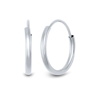 Hoop Earring in 14K White Gold, 12mm