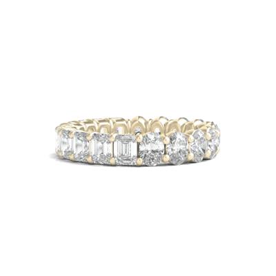 Oval and Emerald-Cut Lab Grown Diamond Eternity Band in 14k Yellow Gold (4 ct. tw.)