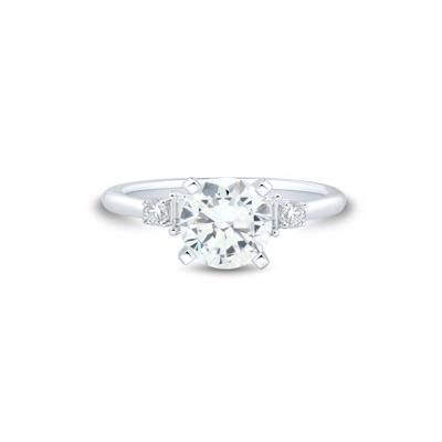 Lab Grown Diamond Semi-Mount Engagement Ring in Platinum (1/3 ct. tw.)