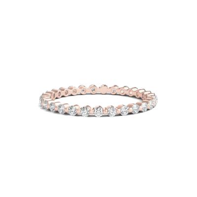 Round-Cut Diamond Shared Prong Eternity Band in 14k Rose Gold (1/2 ct. tw.)
