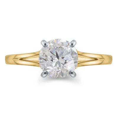 Split-Shank Semi-Mount Engagement Ring in 14K Gold (Setting Only)