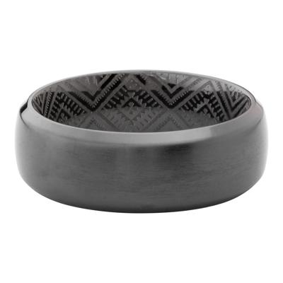 Men’s Beveled Edge Black Zirconium Wedding Band, 8MM