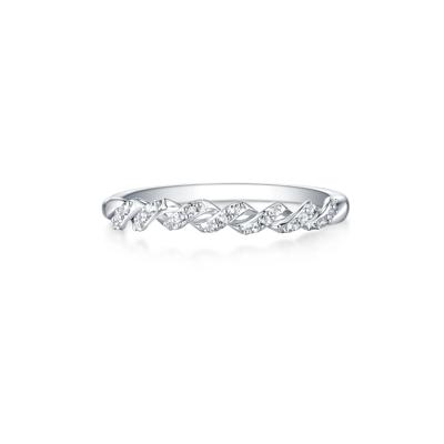 Lab Created White Sapphire Twist Ring in Sterling Silver
