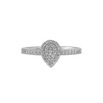 1/4 ct. tw. Diamond Halo Promise Ring in 10K White Gold