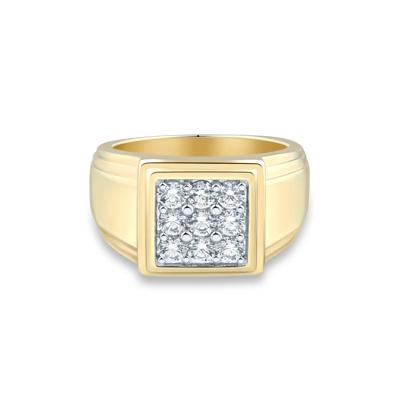 Men's Lab Grown Diamond Ring in 10K Yellow Gold (1 ct. tw.)