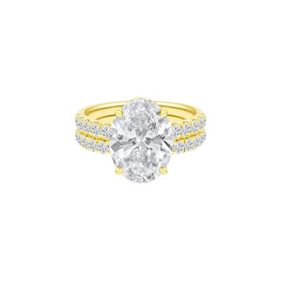 Lab Grown Diamond Oval Bridal Set in 14K Yellow Gold (5 ct. tw.)