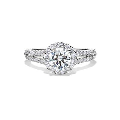 Lab Grown Diamond Halo Engagement Ring in 14K White Gold (1 1/2 ct. tw.)