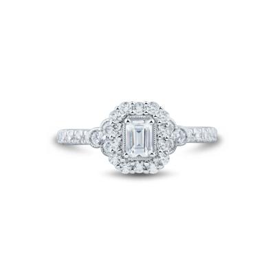 1 ct. tw. Emerald-Cut Diamond Engagement Ring in 14K White Gold