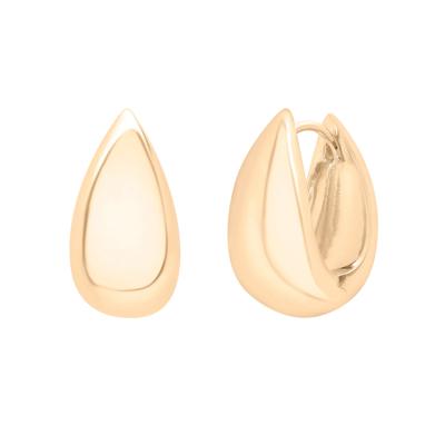 Large Electroform Dome Hoops in Vermeil