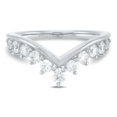Lab Grown Diamond Contour Band in 14K White Gold (5/8 ct. tw.)