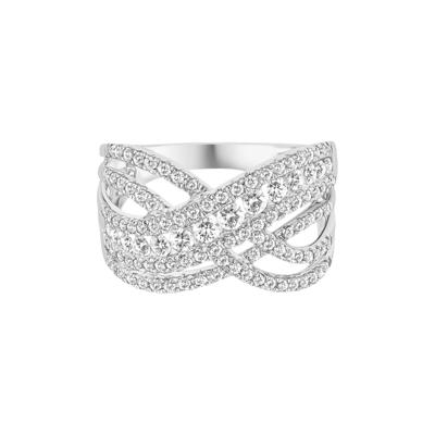 1 ct. tw. Diamond Crossover Band in 10K White Gold