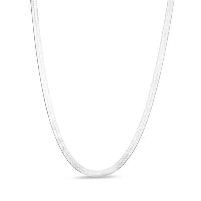 Herringbone Chain Necklace in Sterling Silver, 4.2mm, 18"