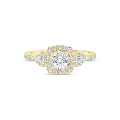 Lab Grown Diamond Round Engagement Ring in 14K Yellow Gold (1 ct. tw.)