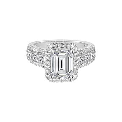 Lab Grown Diamond Emerald-Cut Ring in 14K White Gold (4 1/4 ct. tw.)