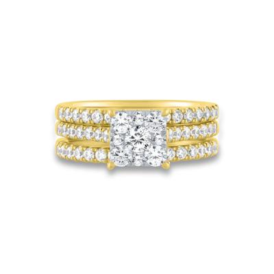 Diamond Composite Engagement Ring Set in 10K Yellow Gold (1 1/2 ct. tw.)
