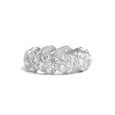 Round-Cut Lab Grown Diamond Twist Eternity Band in Platinum (3 ct. tw.)