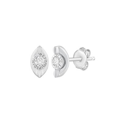 Diamond Earrings in 10K White Gold (1/10 ct. tw.)