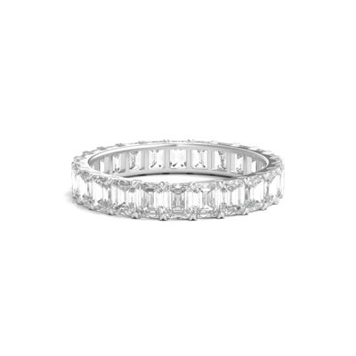 Emerald-Cut Diamond Wedding Band with Eternity Setting in 14K White Gold (3 ct. tw.)