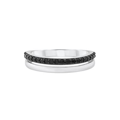 Black Diamond Ring in Sterling Silver (1/5 ct. tw.)