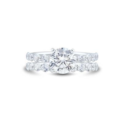 1 1/2 ct. tw. Round Lab Grown Diamond Semi-Mount Engagement Ring Set in Platinum (Setting Only)