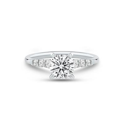 1/4 ct. tw. Round-Cut Diamond Semi-Mount Engagement Ring in 14k White Gold (Setting Only)