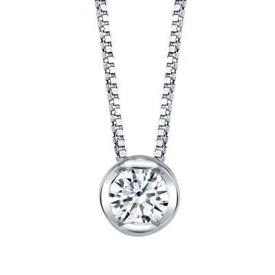1/10 ct. tw. Diamond Pendant in 14K White Gold