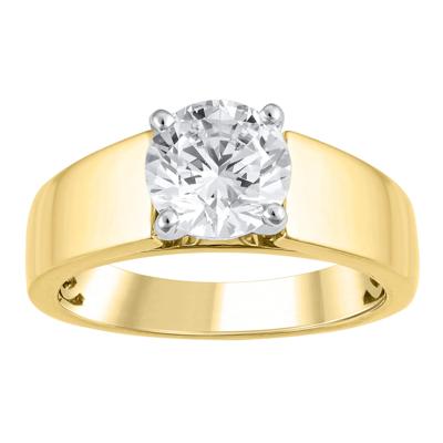 Wide Cathedral Semi-Mount Engagement Ring in 14K Gold, 6MM (Setting Only)