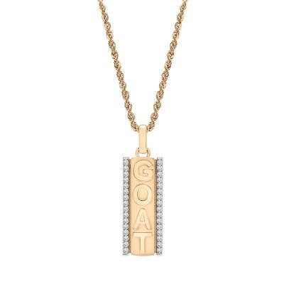 Men's Diamond GOAT Pendant in 10K Yellow Gold (1/2 ct. tw.)
