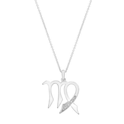 Diamond Accent Virgo Pendant in Sterling Silver