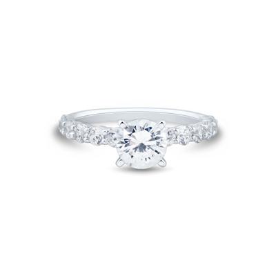 3/4 ct. tw. Round Lab Grown Diamond Semi-Mount Engagement Ring in Platinum (Setting Only)