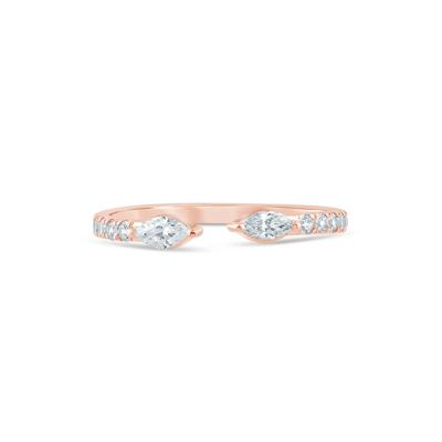 Lab Grown Diamond Marquise-Cut Open Band in 14K Rose Gold (3/8 ct. tw.)