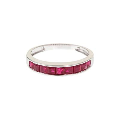 Ruby Ring in 10K White Gold