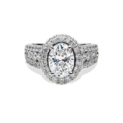 lab grown diamond oval engagement ring in 14k white gold (4 ct. tw.)