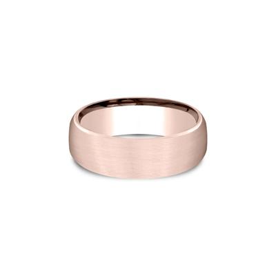 Wedding Band in 14K Rose Gold, 7.5MM