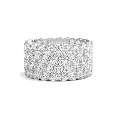 Diamond Multi-Row Band in 18K White Gold (9 ct. tw.)