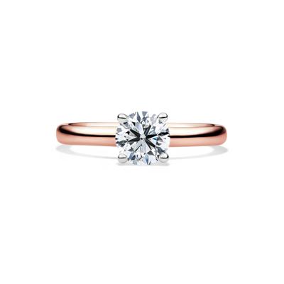 Diamond Round Brilliant Cut Solitaire Engagement Ring in 14K Rose Gold (1 ct.)