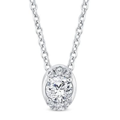 Diamond Pendant in 10K White Gold (1/7 ct. tw.)