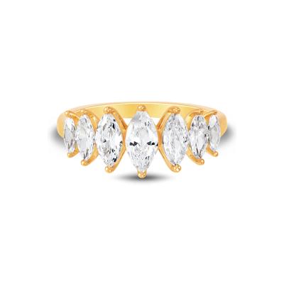 Lab Grown Diamond Marquise Band in 14K Yellow Gold (2 ct. tw.)