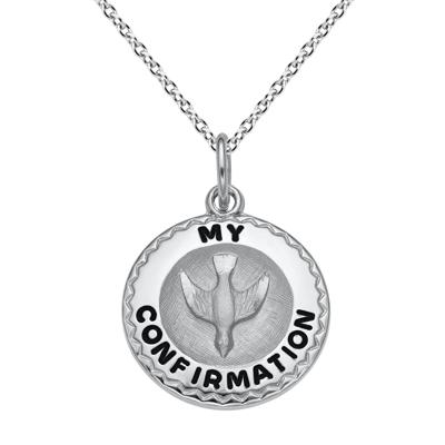 Confirmation Dove Pendant in Sterling Silver, 18"