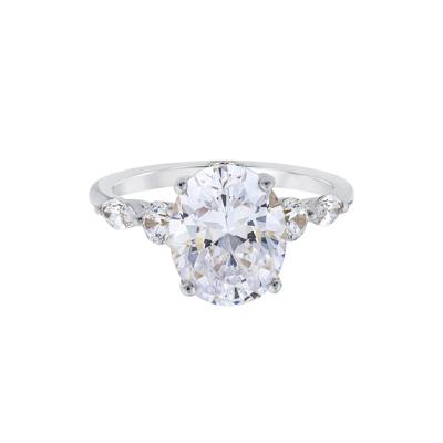 Lab Grown Diamond Engagement Ring in 14K White Gold (3 3/4 ct. tw.)
