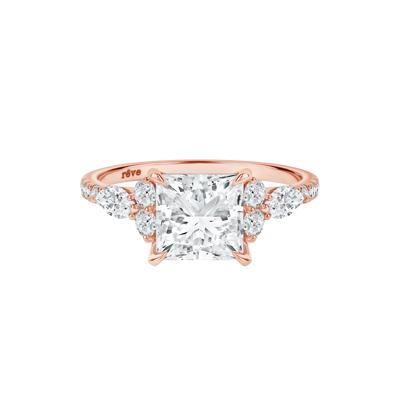Sage Lab Grown Diamond Engagement Ring in 14K Rose Gold (3 3/4 ct. tw.)
