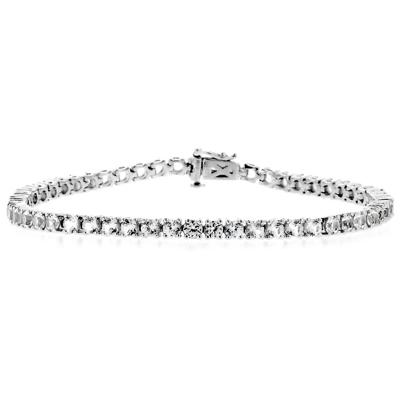 Lab Created White Sapphire Bracelet in Sterling Silver