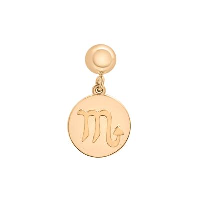 Scorpio Zodiac Disc Bead Charm in Vermeil