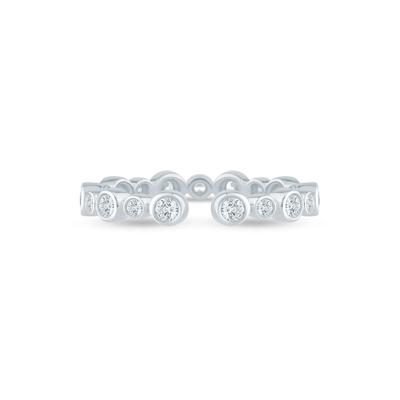 Lab Grown Diamond Bezel Open Band in 14K White Gold (1/2 ct. tw.)